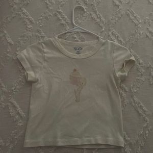 Crop top from brandy with a baby.